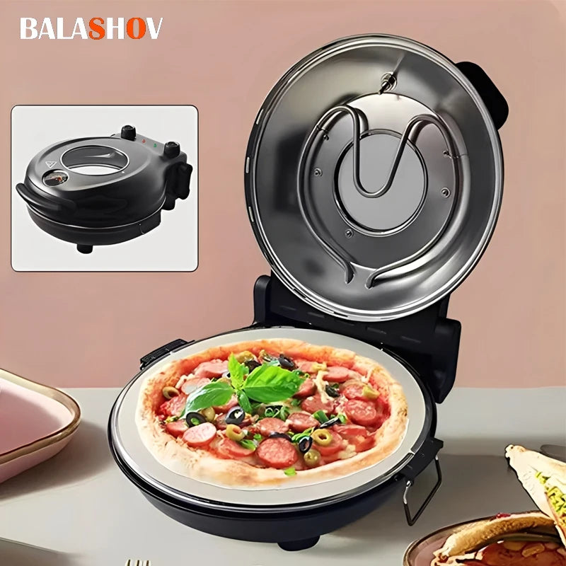 1200W pizza maker Electric cake pan deepened 420℃ pancake pan double-sided heated frying oven crepe maker sandwich bread maker