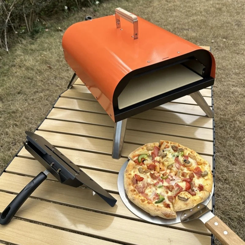 2025 New Factory-Sold Camping Oven Metal Stove For Pizza Bread BBQ With Pizza Stone Accessory Wood Fired New Method Baking