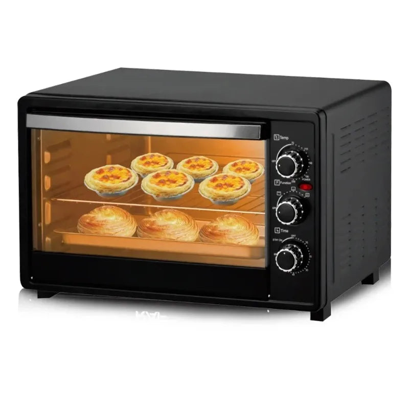 Electric Oven Large Capacity Multifunctional Visible Baking Home Smart Cake and Breakfast Make Pizza Making Electric Toast Oven