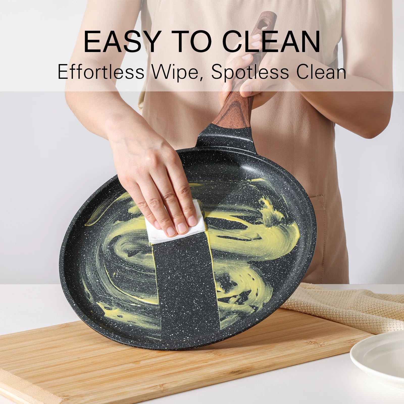 KORDISEN Pizza Frying Pan Nonstick 10/12inch Breakfast Fried Eggs Pizza Steak Burger Pancake Pots Induction Cooker Compatible